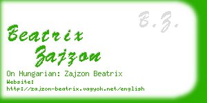 beatrix zajzon business card